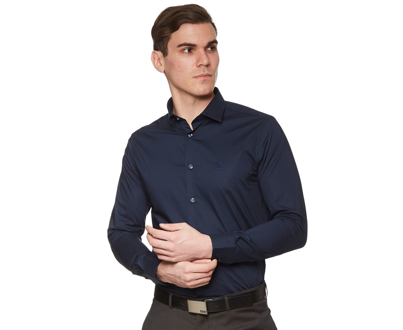 Roberto Cavalli Men's Comfort Fit Dress Shirt - Navy | Catch.co.nz