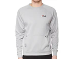 Fila Men's Raglan Sleeve Crew Sweater - Light Grey Marle