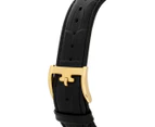 Earnshaw Men's 44mm Automatic Longitude Leather Watch - Black/Black