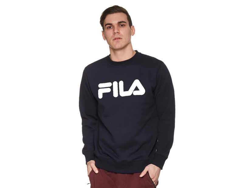 Fila Men's Basics Fleece Crew Sweater - Navy