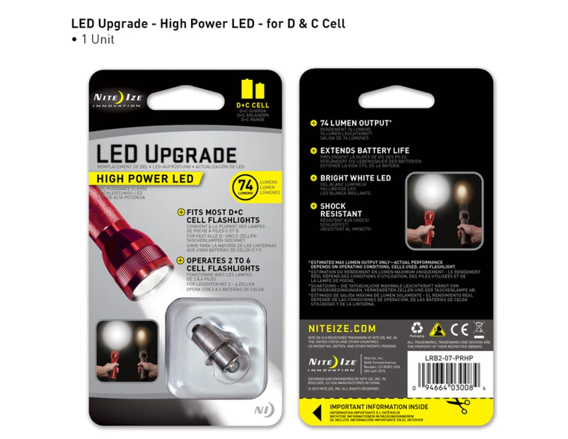 Nite Ize High Power LED Upgrade Kit For C or D Cell