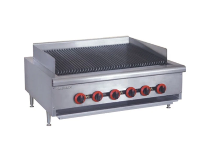 GasMax CharGrill LPG Grill Top With 6 Burner - Silver