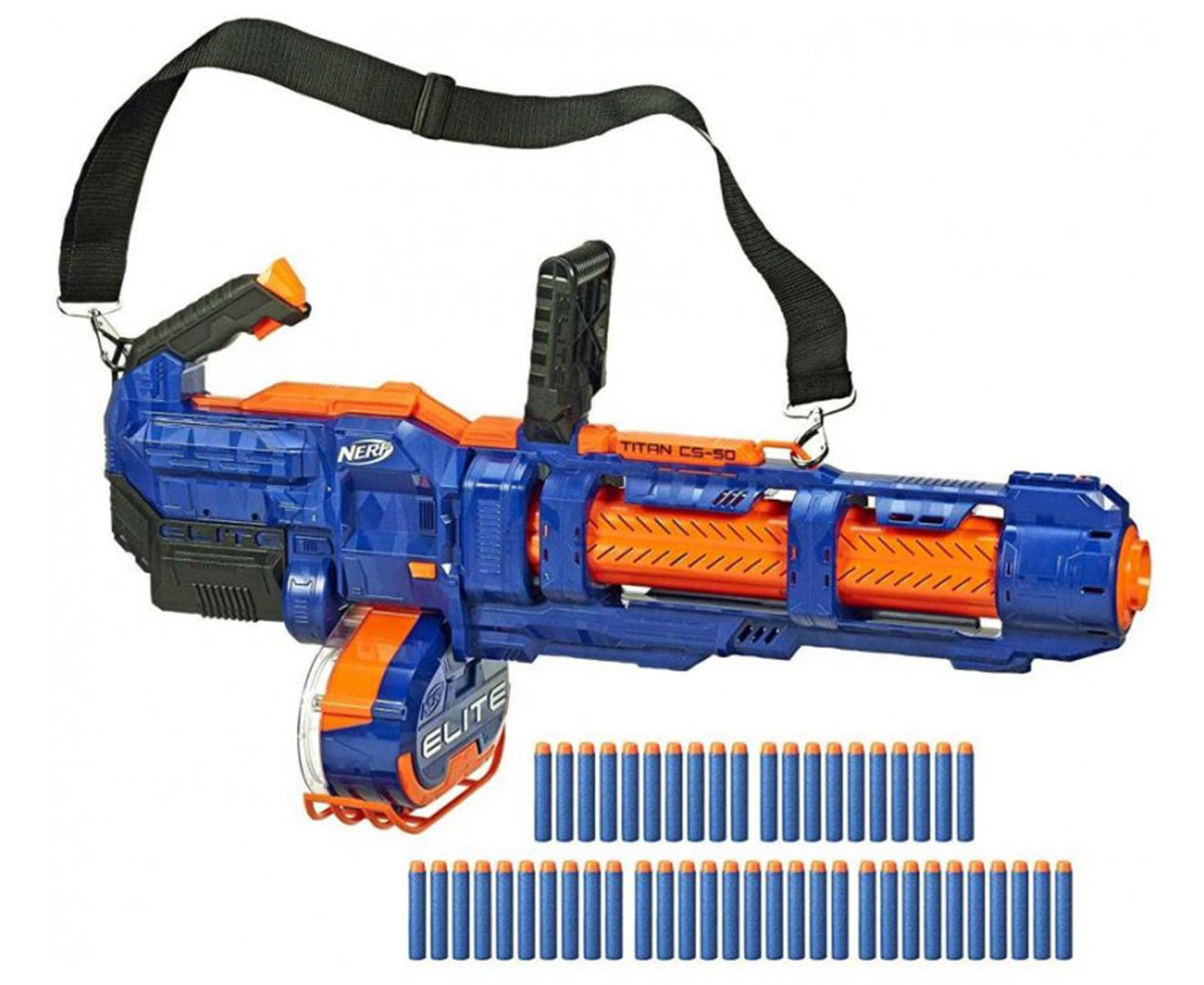 Blaster Nerf Gun Elite Titan Blue Background Hd Png Download Kindpng