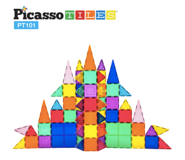 101pc Picasso Tiles Magnetic Tile Classic Kids Building Block Playset 3y+