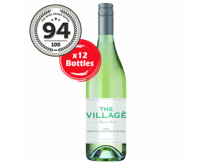 12 Bottles of 2017 The Village Margaret River Semillon Sauvignon Blanc 750ml