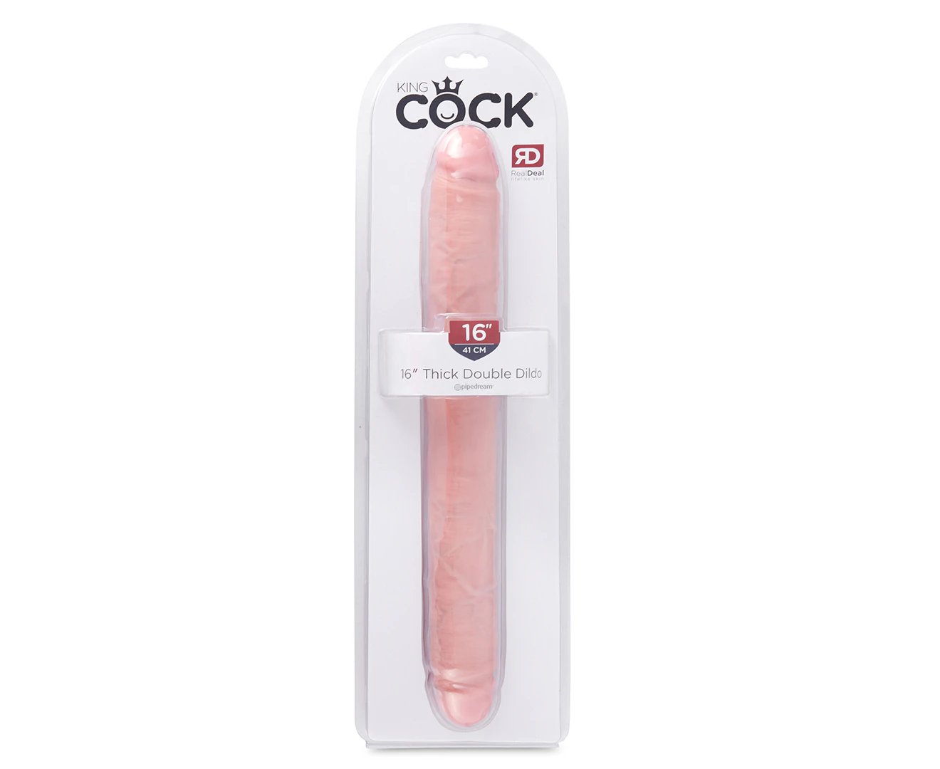 King Cock 16-Inch Thick Double Dildo - Flesh