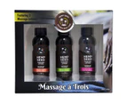 Hemp Seed Massage A Trois - Scented Massage Lotion Kit - 3 Bottle Set