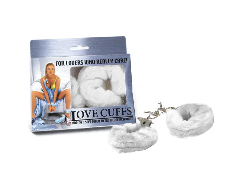 Love Cuffs - White Fluffy Hand Cuffs