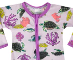 Bonds Zippy Baby Zip Wondersuit - Turtle Reef Pink