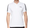 Adidas Men's 3-Stripes Polo Shirt - White