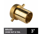 Brass Hose Nut and Tail 50MM (2 Inch)