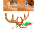 Inflatable Antler Reindeer Hat Ring Toss Xmas Birthday Party Game Holiday Toys