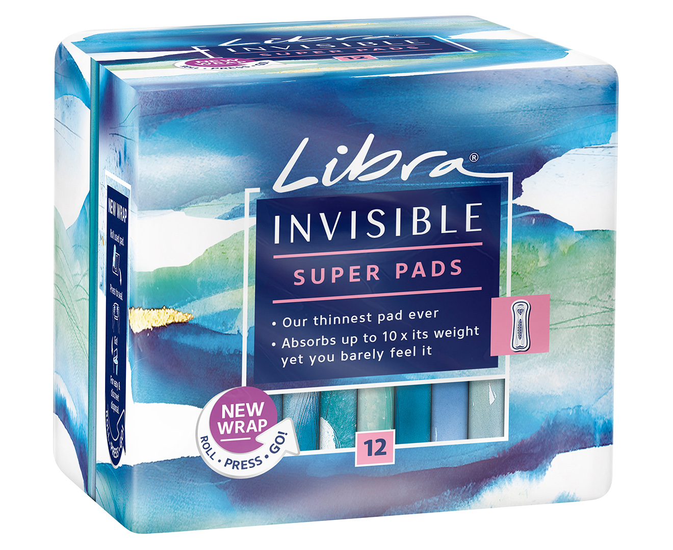 6 X 12pk Libra Invisible Super Pads No Wings | Catch.co.nz