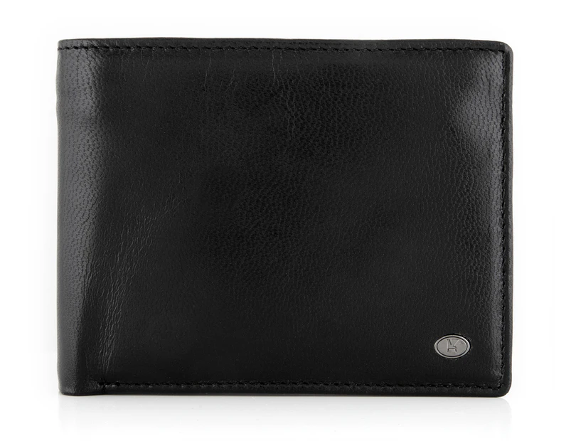 Trent Nathan Leather Bifold Wallet - Black