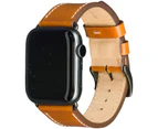 Apple Watch 45/44/42MM DBRAMANTE 1928 Copenhagen Full-Grain Leather Strap - Tan/Space Grey