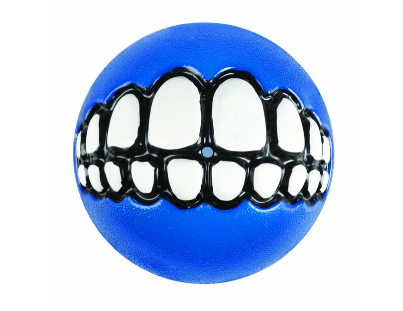 Rogz Grinz Dog Ball Toy, Blue