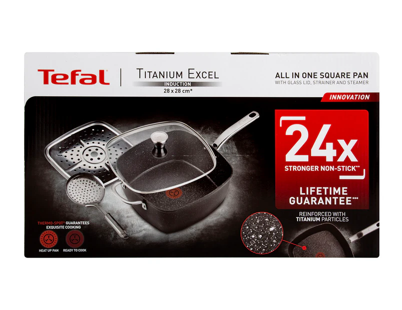 Tefal Ultimate All-in-One Titanium Square Pan Set  28x28cm