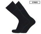 Hugo Boss Men's US Size 7-13 Mercerised Egyptian Cotton Socks 2-Pack - Dark Blue