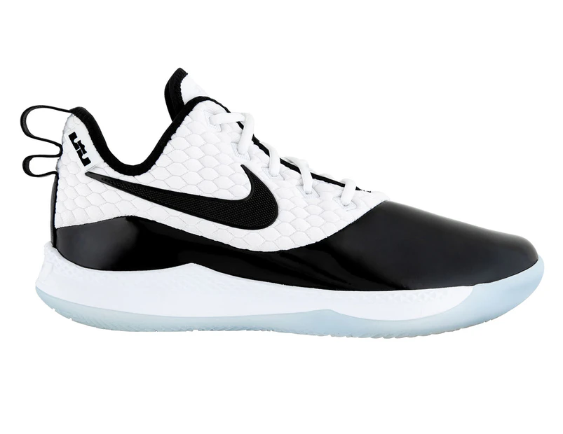 Nike Men's LeBron Witness III PRM Basketball Shoes -  White/Black/Half Blue