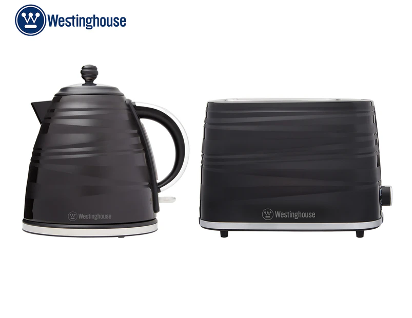 Westinghouse Breakfast Kettle & Toaster Pack - Black WHKTPK07K