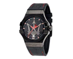 Maserati Men's 42mm Potenza Leather Watch - Black