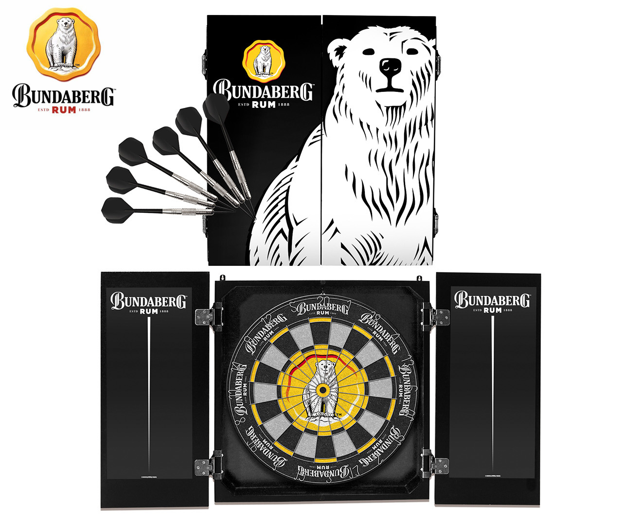 Bundaberg Rum Dartboard & Cabinet Set | Catch.com.au