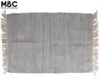 Maine & Crawford 90x60cm Santorini Cotton Throw Rug - Grey