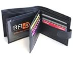 Hide & Chic RFID Quality Full Grain Cow Hide Leather Wallet - Black 1