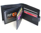 Hide & Chic RFID Quality Full Grain Cow Hide Leather Wallet - Black