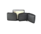 Hide & Chic RFID Security Lined Zip-Around Leather Wallet  - Black 1