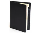 Hide & Chic RFID Security Lined Leather Passport Holder -  Black