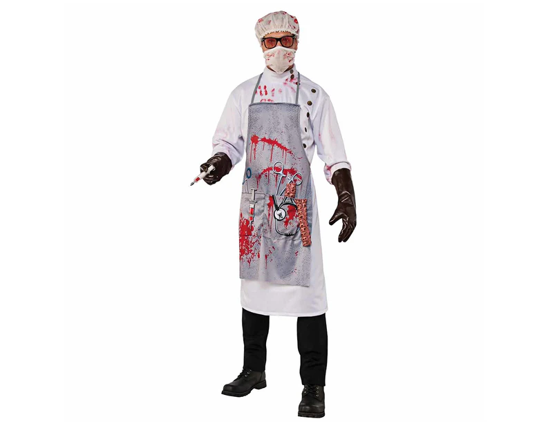 Rubie's Adult Mad Scientist / Evil Doctor Costume - White/Grey