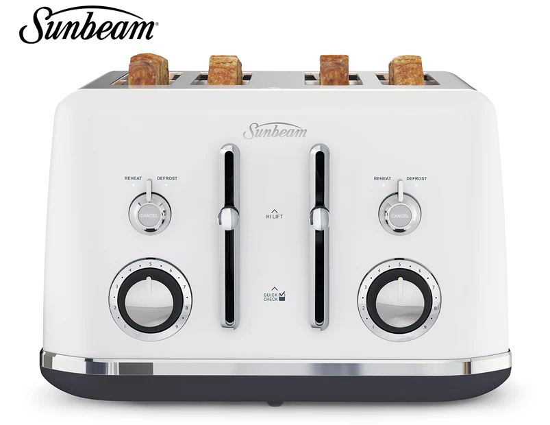 Sunbeam Alinea 4-Slice Toaster - Ocean Mist White TA2740W