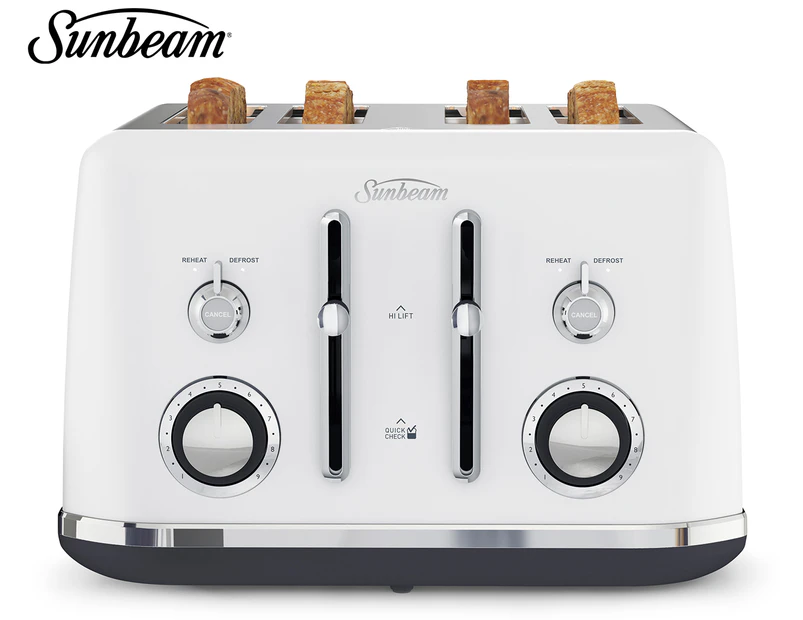 Sunbeam Alinea 4-Slice Toaster - Ocean Mist White