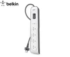 Belkin 4-Outlet Surgemaster Power Board - White/Grey 1