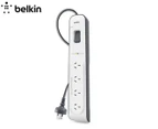 Belkin 4-Outlet Surgemaster Power Board - White/Grey