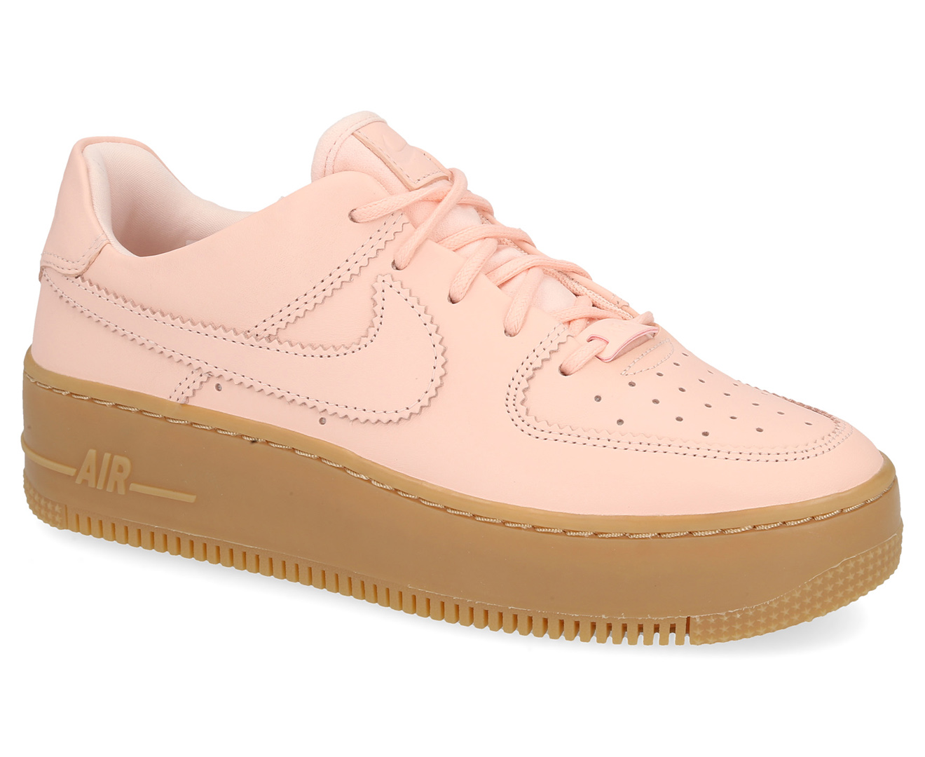 Nike Women s Air Force 1 Sage Low LX Sneakers Washed Coral Gum Light Brown Catch