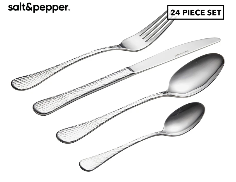 Salt & Pepper 24-Piece Moscow Cutlery Set - Silver