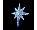 Christmas LED Motif Twinkling Blue White LED Nativity Northern Star 74x59cm Outdoor Motif Sign