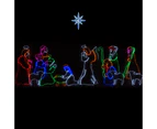 Christmas LED Motif Twinkling Blue White LED Nativity Northern Star 74x59cm Outdoor Motif Sign