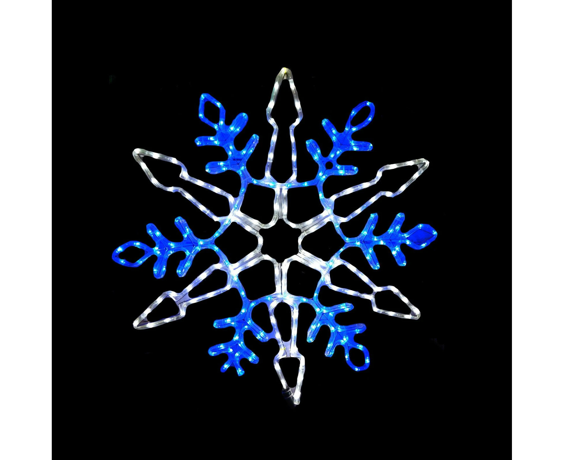 Christmas LED Motif Blue White Snowflake 78x73cm Indoor Outdoor Display Sign