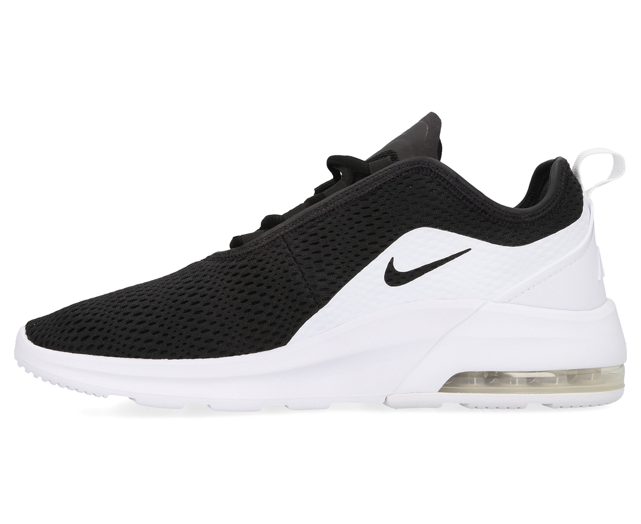 Nike air max motion black hot sale and white