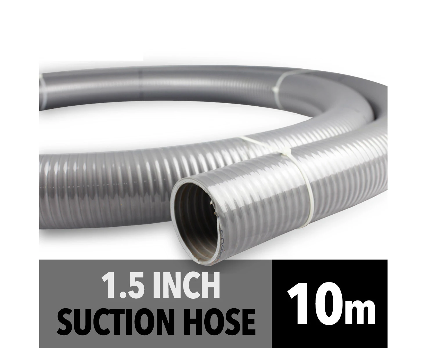 PVC Grey Suction Hose 38mm (1.5 inch) - 10m