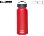 360 Degrees Wide Mouth Vacuum Insulated Bottle 1L - Red