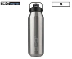 360 Degrees Sip Cap Vacuum Insulated Bottle 1L - Silver