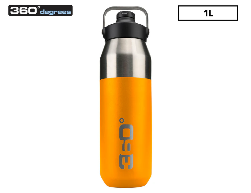 360 Degrees Sip Cap Vacuum Insulated Bottle 1L - Yellow