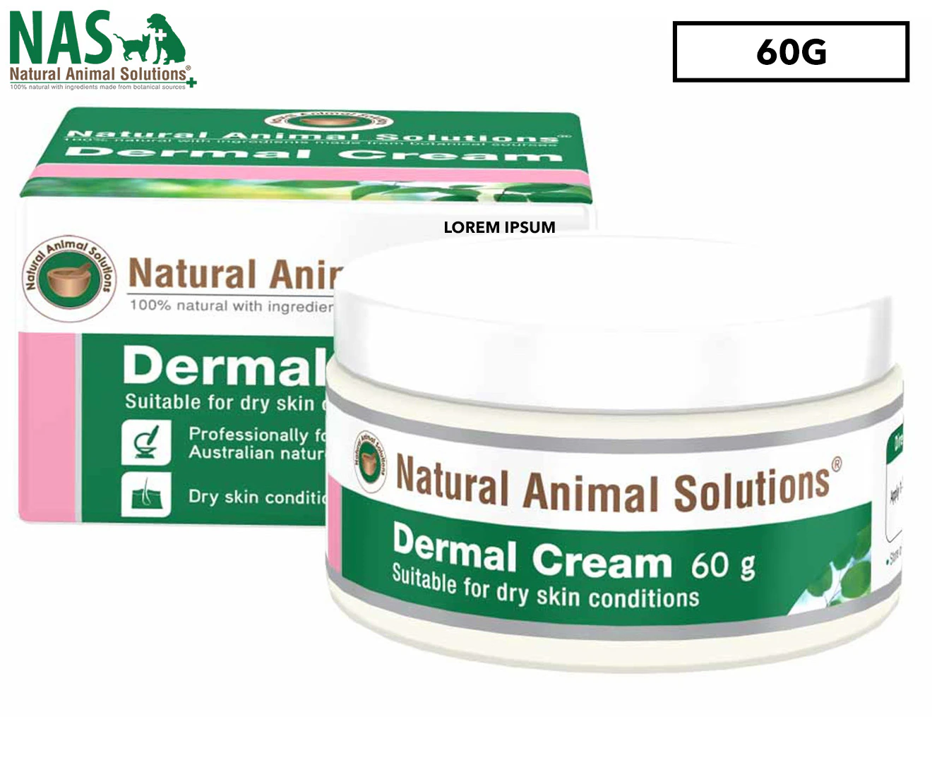 Natural Animal Solutions Dermal Cream 60g