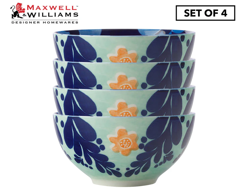 Set of 4 Maxwell & Williams 12.5cm Majolica Bowl - Ink Blue