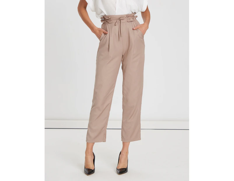 Willa Women's Bronx Relaxed Pant - Taupe