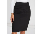 Willa Women's Bedford Pencil Skirt - Black